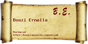 Boszi Ernella névjegykártya